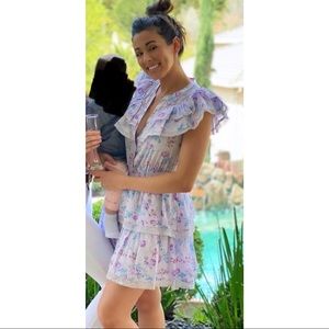 LoveShackFancy lavender mini dress